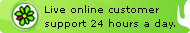 Live online customer support 24 hours a day